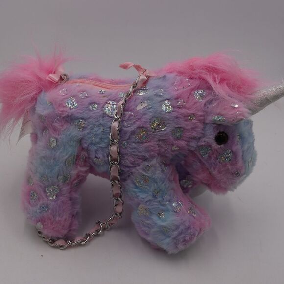 Toby Toys Unicorn Plush Bag Holo Hearts Chain Strap Plushcore Toycore Accessory - Picture 7 of 13